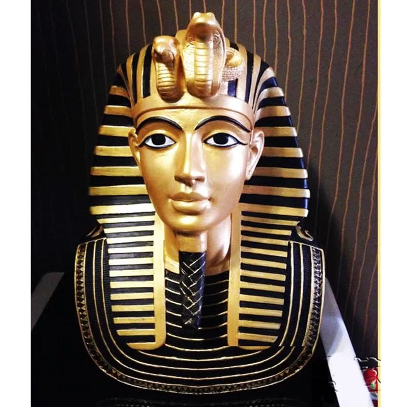 NEW EGYPTIAN PHARAOH FIGURINE TUTANKHAMUN STATUE HOME DECORATION RESIN CRAFTS ORNAMENTS ACCESSORIES EGYPT STATUETTE CRAFTS R1306