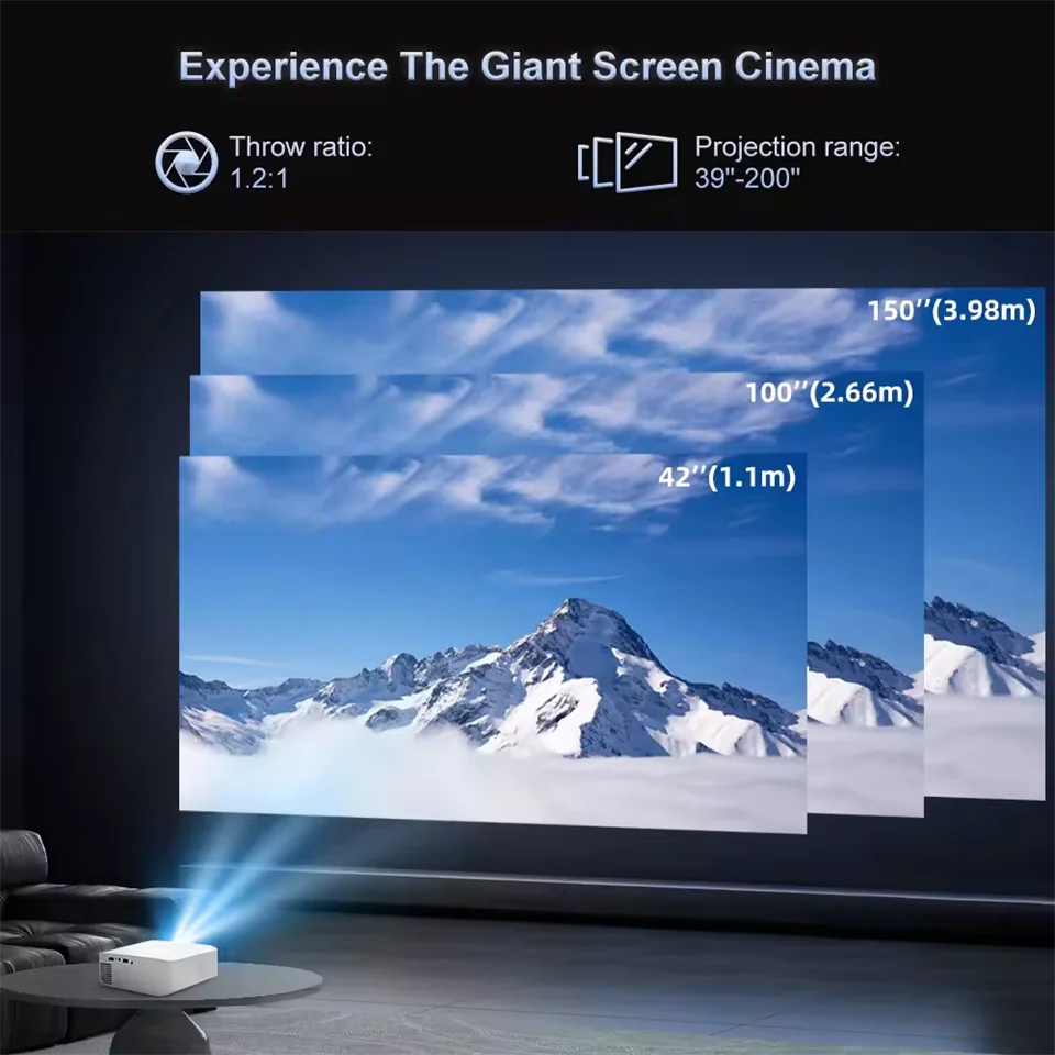 حار FY318 8000 لومينز أندرويد 11 4K متعاطي المخدرات العارض كامل HD 1080P 4K فيديو الصوت المسرح المنزلي التركيز التلقائي كيستون 5G المزدوج واي فاي #5