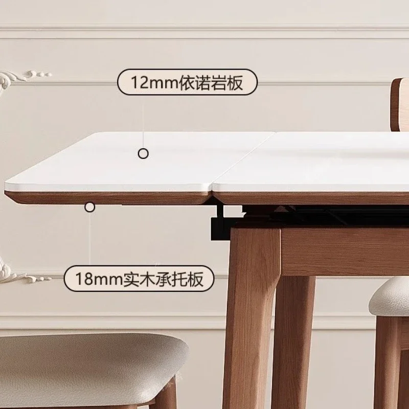 Modern Simple Dining Table Solid Wood Extendable Romantic Unusual Aesthetics Table Comfortable Modern Special Muebles Furniture