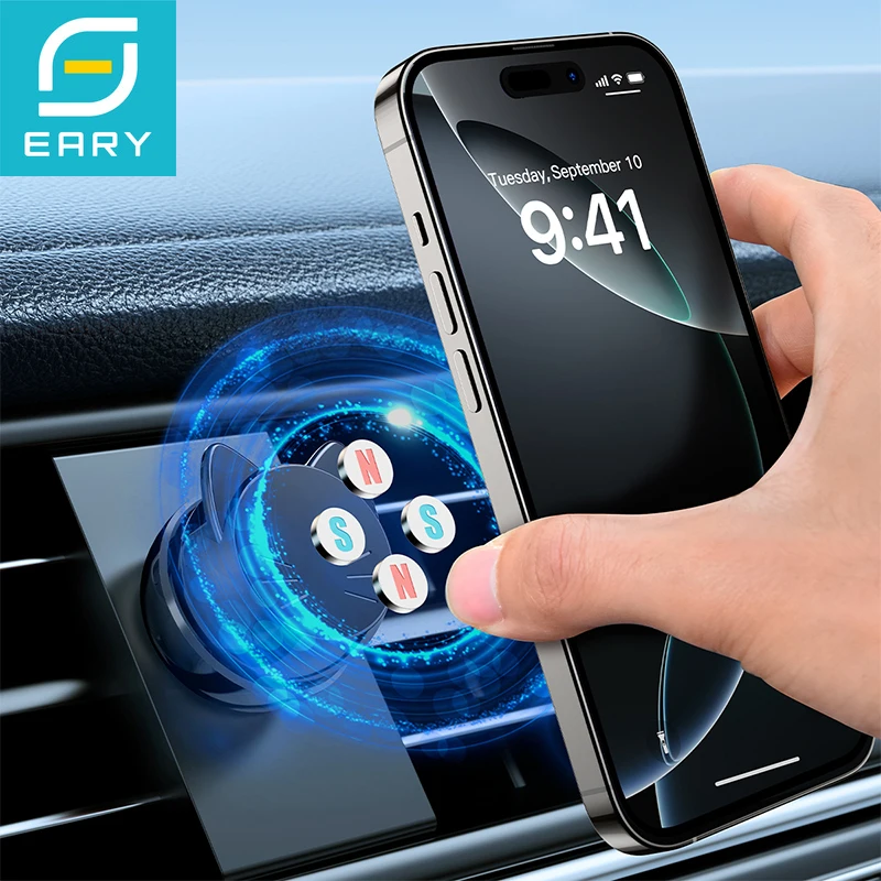 

Eary Lucky Cat Car Phone Holder for Magsafe 360 Rotate Strongest Magnetic Stand Car Mount for Your Car for iPhone 16 15 Pro Max