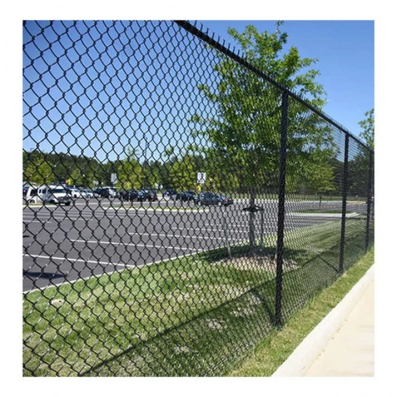 custom.Easily Assembled PVC Coated Galvanized Chain Link Fencing 60mm Tennis Basketball Sports Courts Stadium Fence Wir
