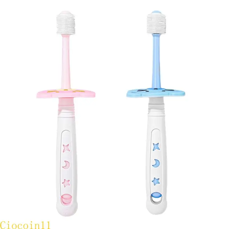 

Y1UB Baby Toothbrush 360 Degree for Nano Teethbrush Soft Bristles 1-6 Years Old Children Toothbrush Dental Care Cleaning Tool
