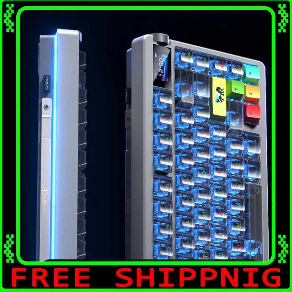 

Aula NOVA75 Bluetooth Беспроводная механическая клавиатура 1,14-дюймовый экран с металлической ручкой Трехрежимная прокладка игровой клавиатуры с возможностью горячей замены 1000 мАч