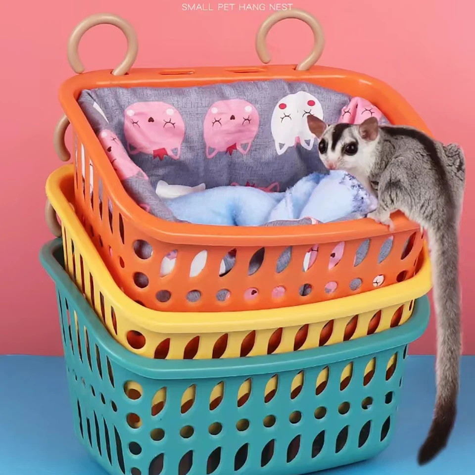 

Hamster Hammock Bite Proof Summer Hanging Sleeping Platform Sleeping Nest Squirrel Honey Quoll Supplies Toys