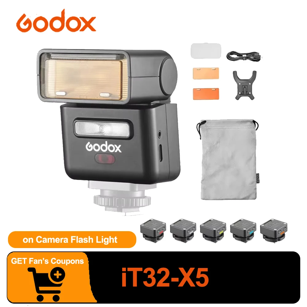 

Godox iT32 GN18 TTL HSS iFlash Camera Flash 1/1000S-1/3000S for Photography compatible with X5 Wireless TTL Flash Trigger
