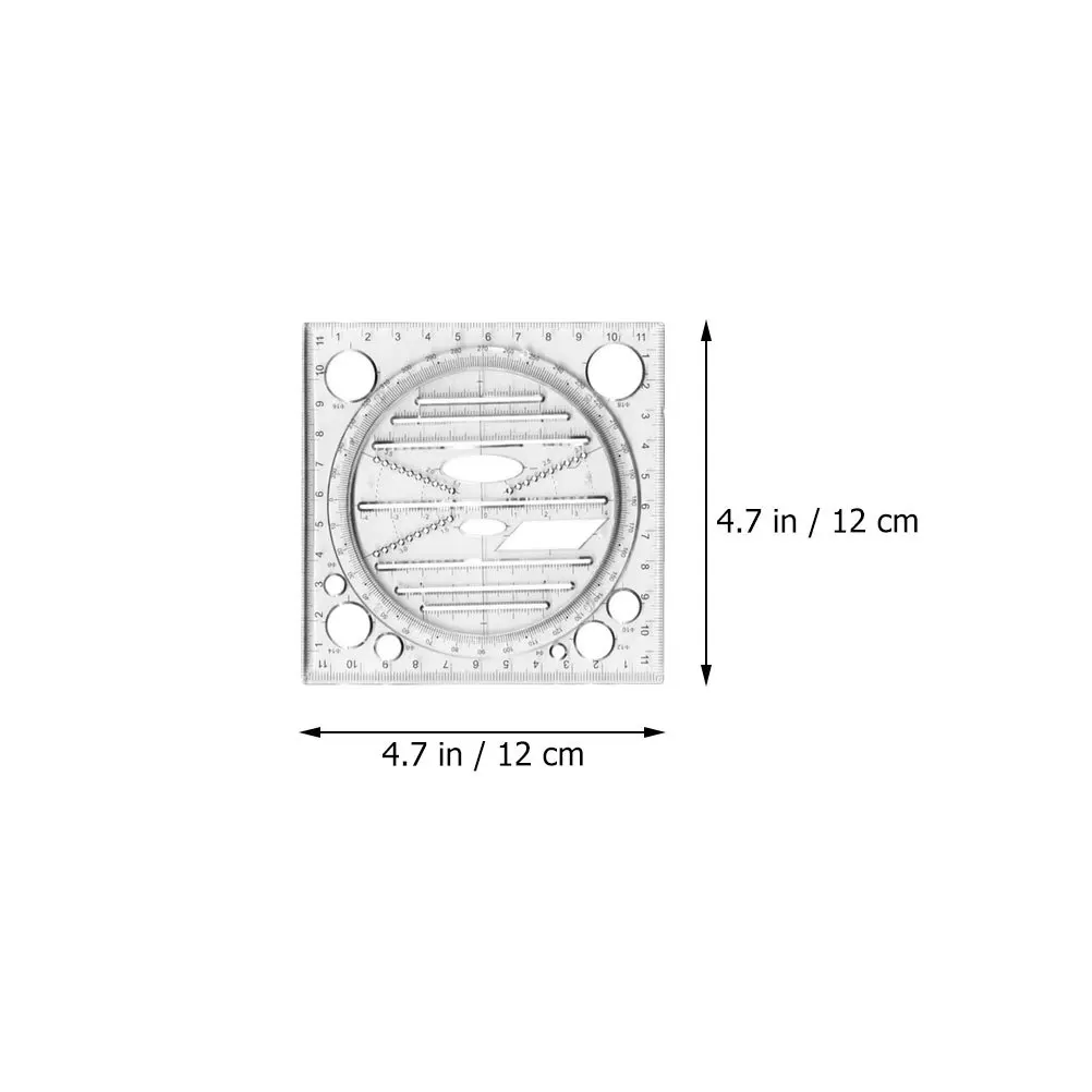 4 шт. пластиковые линейки для рисования, многофункциональная геометрическая линейка для дизайнеров, художников, инженеров, стабильная раздвижная прозрачная шкала