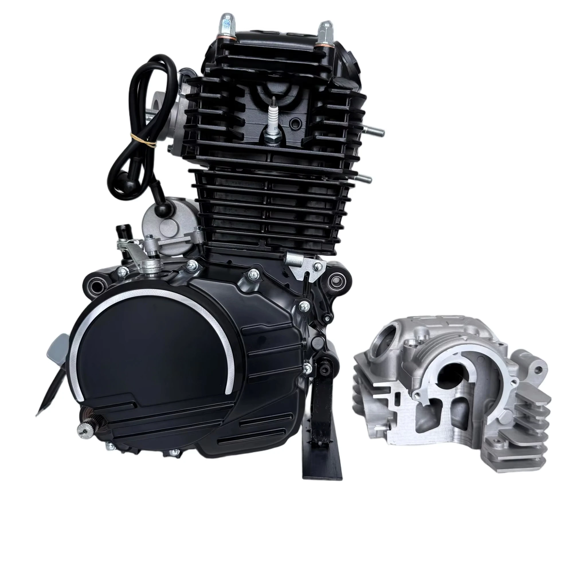 for Single Cylinder 350cc Air Cooled High Power Motorcycle Engine Assembly Premium Long Lifespan Manual Clutch