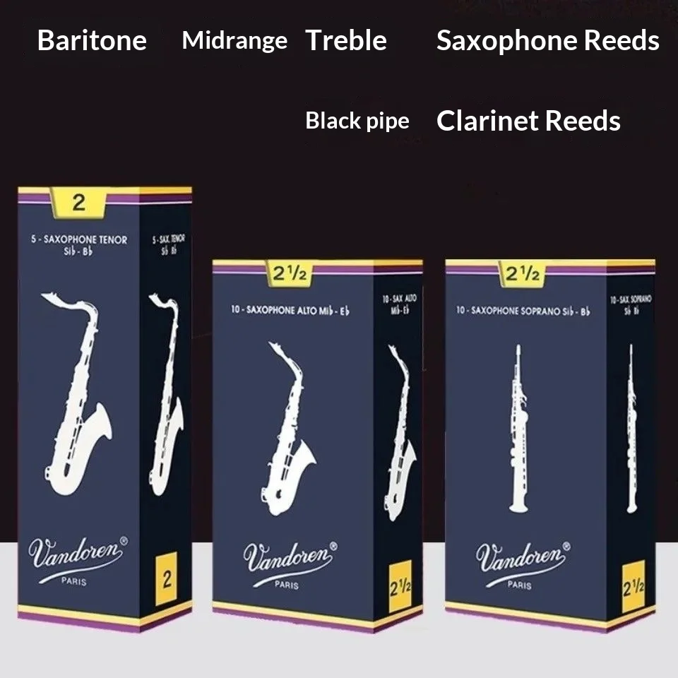 Heißer Verkauf: Vandoren Rot/Blaue Box Altsaxophonblätter (10 Stk.) / Tenorsaxophonblätter (5 Stk.) 2.0/2.5/3.0 – Musikinstrumentenblätter als Geschenk – Detail 1