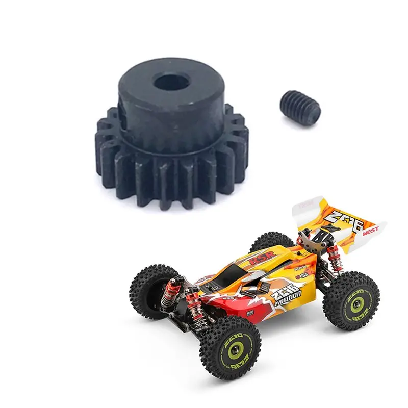 A69E6X Steel 19T Motor Gear Pinion Gear 124016-2178 For Wltoys 144002 144010 124016 124017 Brushless RC Car Upgrades Parts