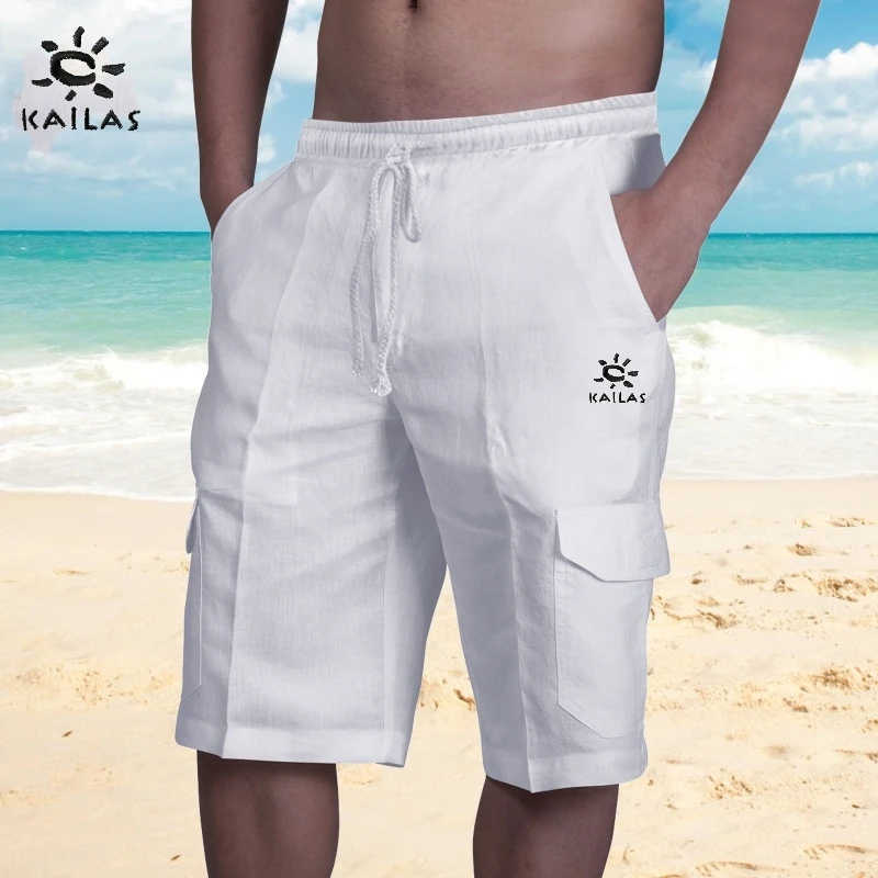 Men's summer high-quality embroidered logo casual shorts with multiple pockets, sports shorts, breathable workwear shorts