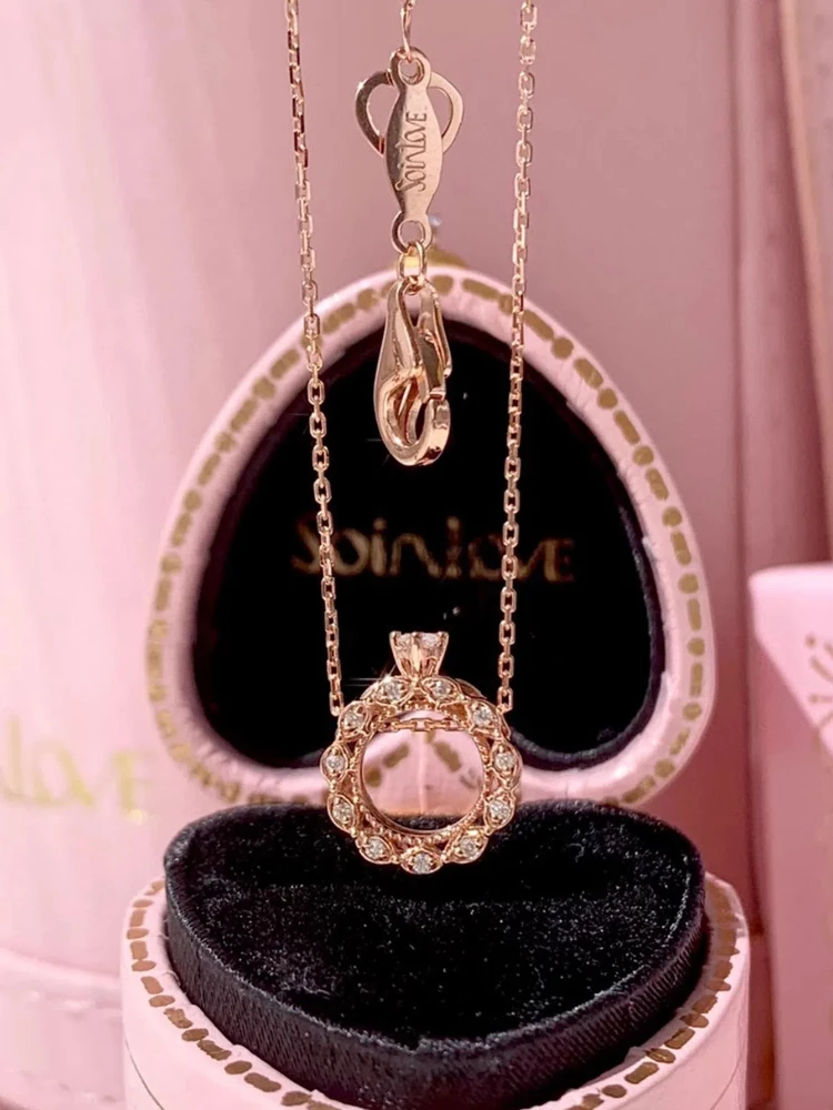 

Женское ожерелье из стерлингового серебра 925 пробы с вырезом в виде круга, двустороннее двустороннее ожерелье, ювелирные изделия, женская повседневная одежда, подарок для праздника и вечеринки