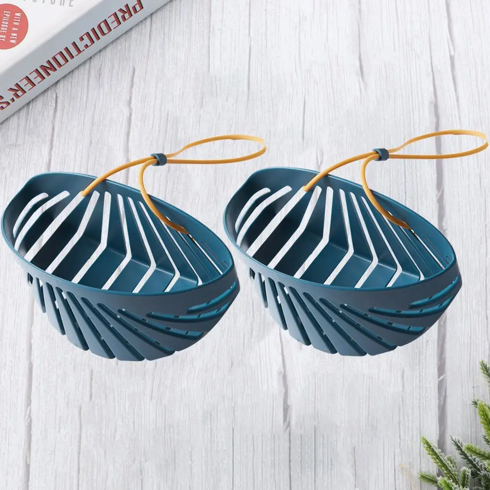 2Pcs Sponge Basket Plastic Soap Liquid Drainer Kitchen Sink Hanging Soap Liquid Drainer Storage Rack Drying Holder