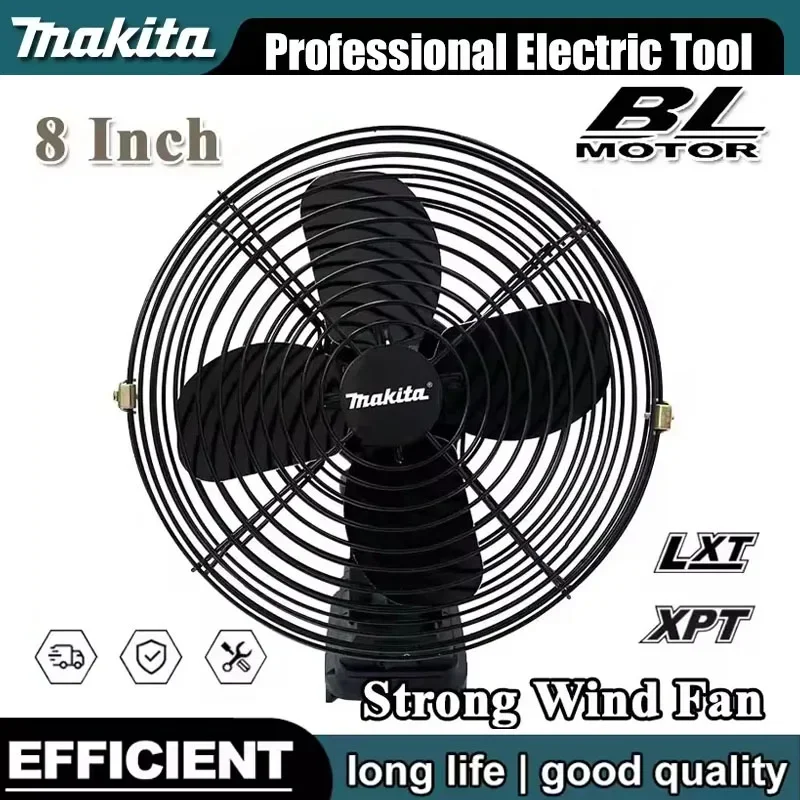 

Вентилятор для кемпинга Makita, 8 дюймов, беспроводной, для рыбалки на открытом воздухе, настольный, портативный, металлический, с мощным потоком воздуха, совместим с аккумуляторами Makita 18V 20V