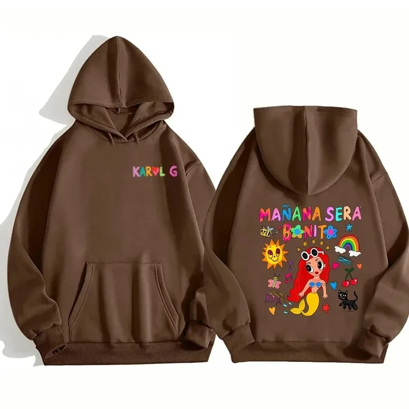 Hip hop Karol G Mana sera bonito with hearth hoodie trendy retro music sweatshirt Manana sera bonito shirt cute Karol G hoodie