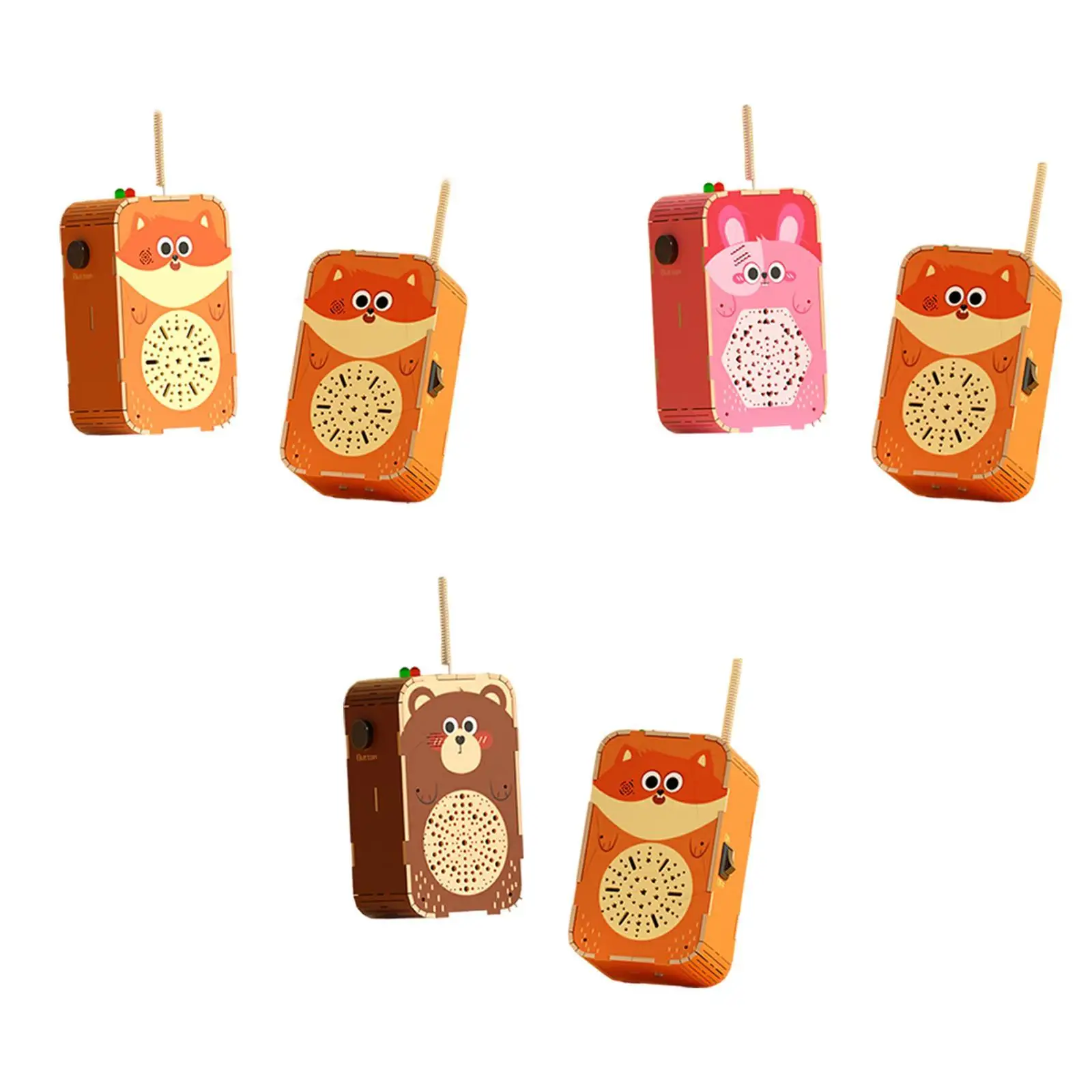 Kits de vástago Walkie Talkies Creatividad Aprendizaje preescolar Accesorio de enseñanza Conjunto de rompecabezas de madera 3D para juguete de desarrollo Regalo creativo