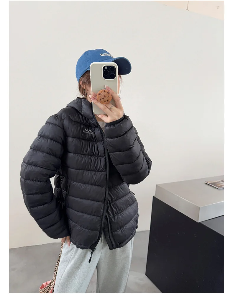 Solid Lightweight Hooded Padded Jacket Women Autumn Winter Casual Outdoor Soft Puffer Jacket Woman All Match Korean Warm Parkas