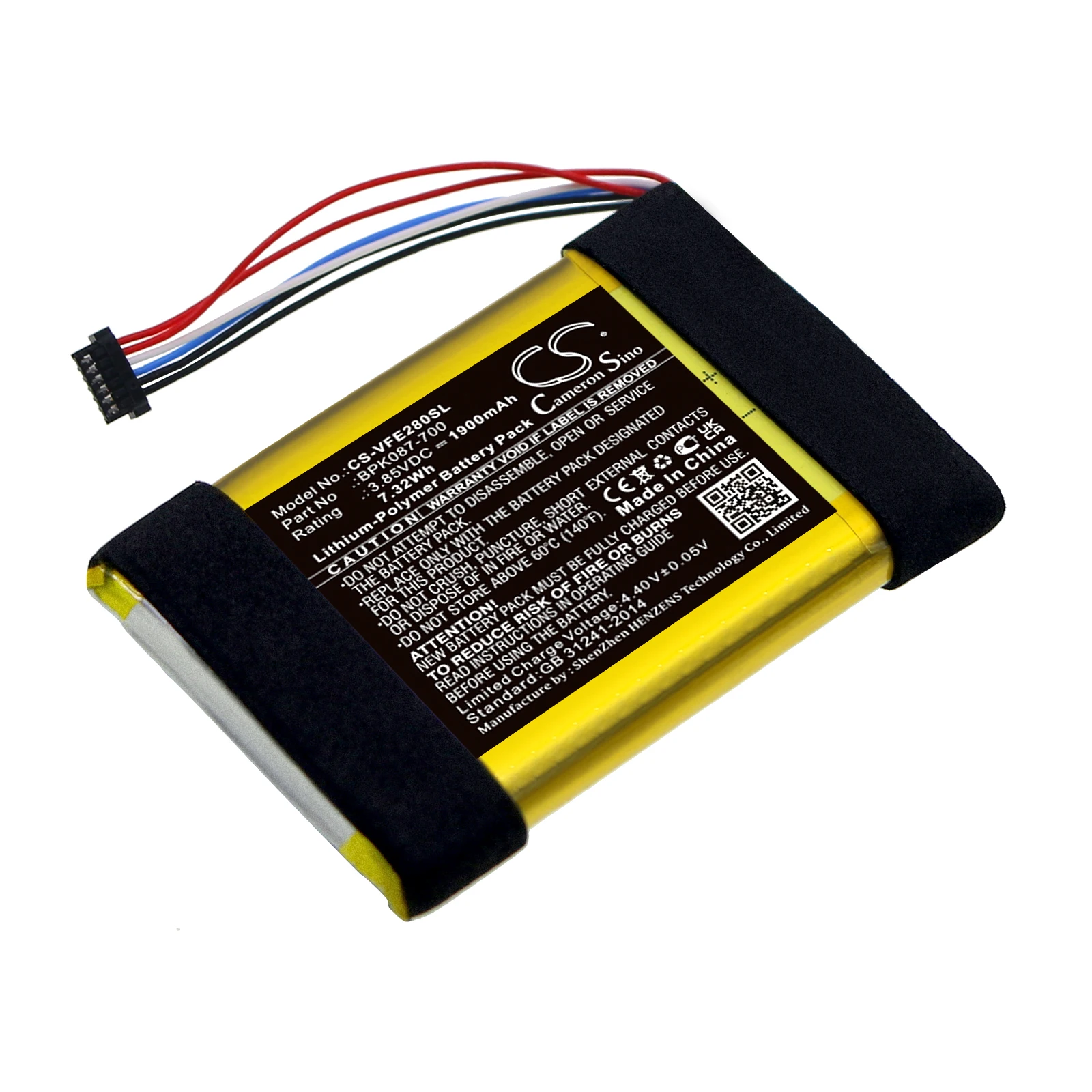 CS Replacement Battery For Verifone BPK087-700  BPK087-700 1900mAh/7.32Wh Payment Terminal