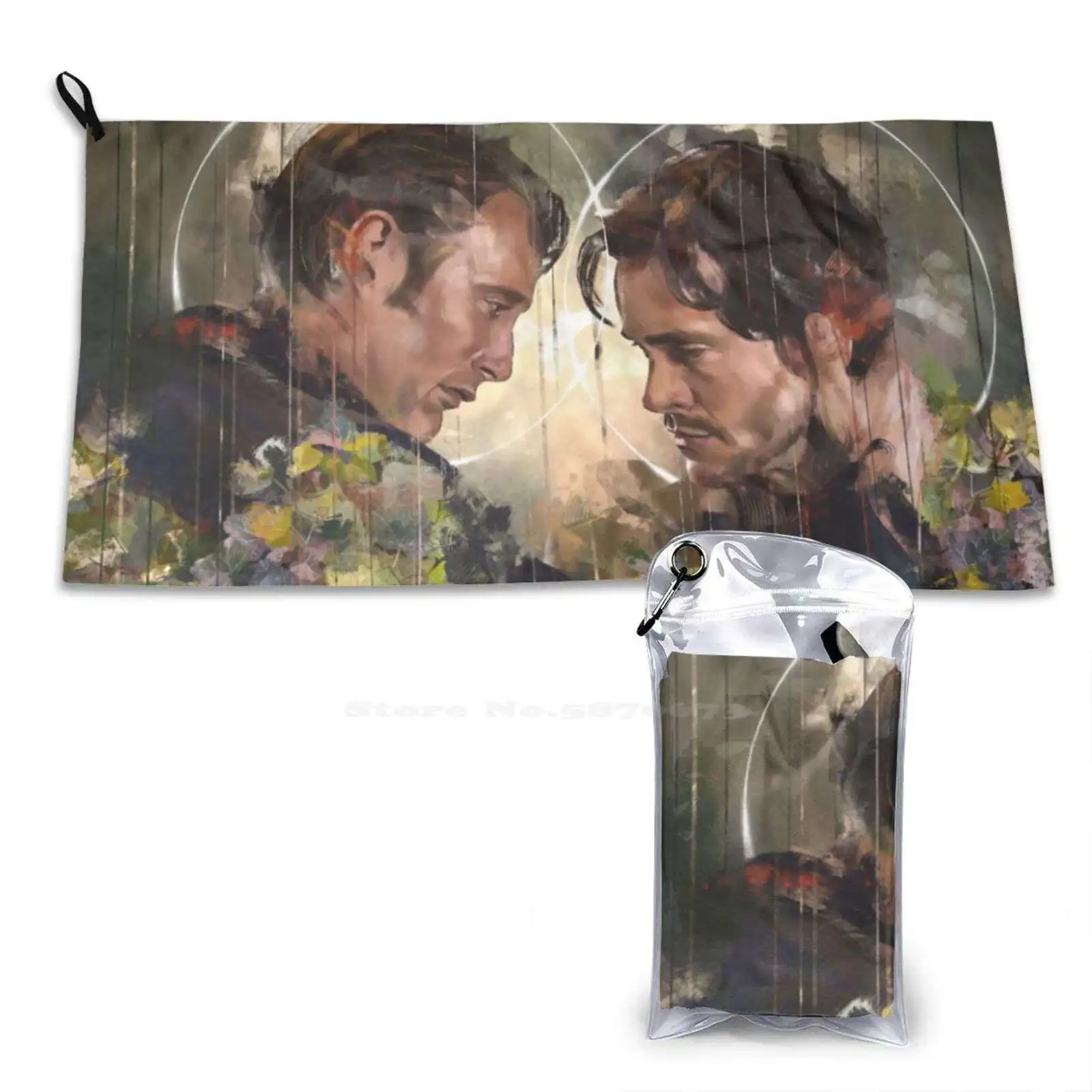 A Rare Old Plant Soft Towel Quick Dry Beach Towel Hannibal Lecter Will Mads Mikkelsen Hugh Dancy Ivy Wisesnail Portrait