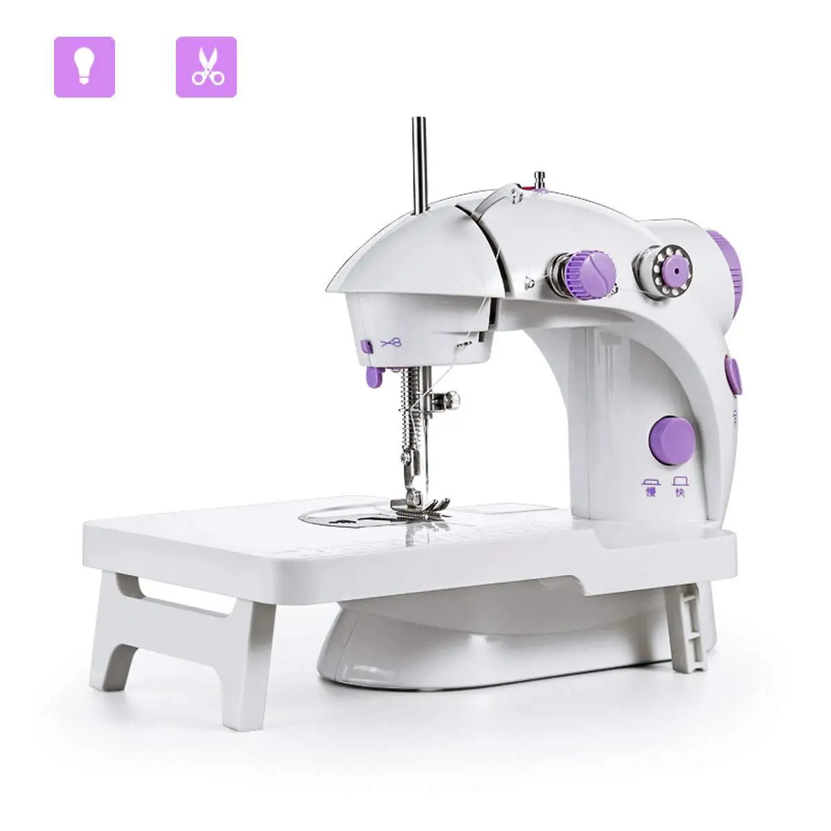 Micro electric sewing machine, portable sewing machine, multifunctional household pedal mini sewing machine.