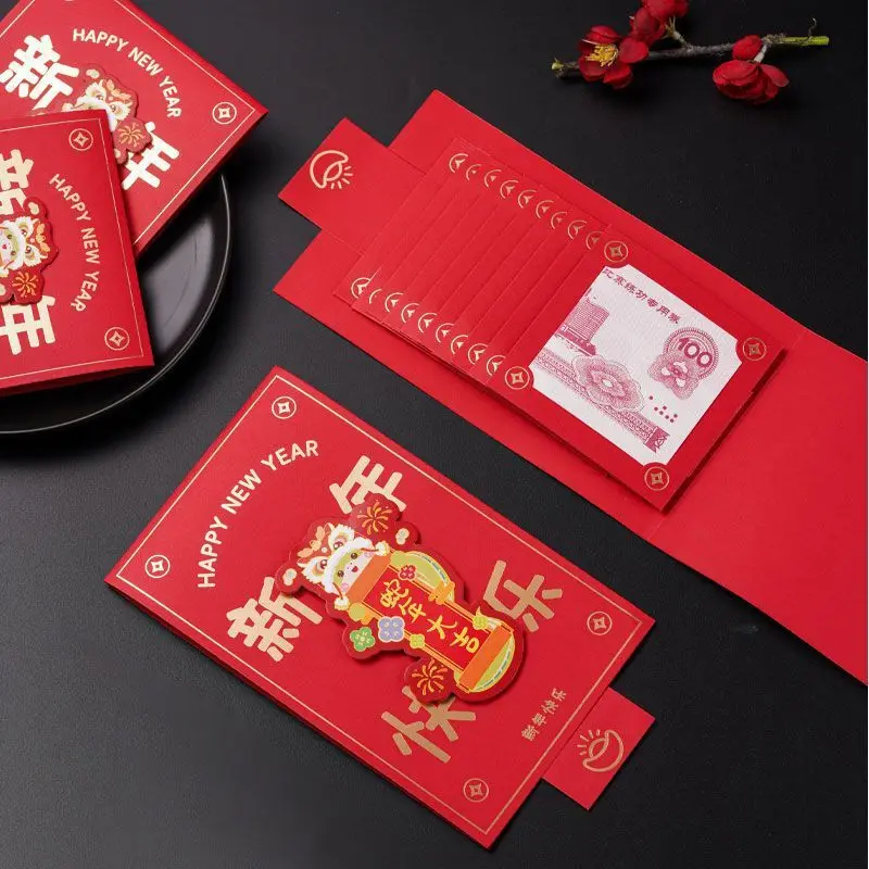 

Snake Year Red Envelope 2025 New Year Creative Childrens New Years Money Spring Festival Lucky Pull style Surprise Red Envelope