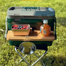 Stanley Lncubator Expansion Table Camping Solid Wood Table  Folding Table Plate  Outdoor Picnic Accessories