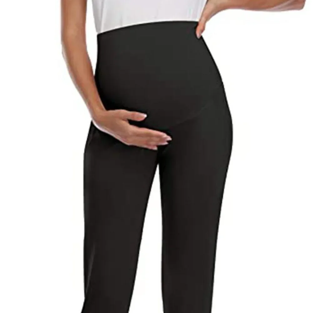 Lente moederschap dames casual broek Premama effen hoge taille strechy loungebroek voor zwangere vrouwen joggers met zakken