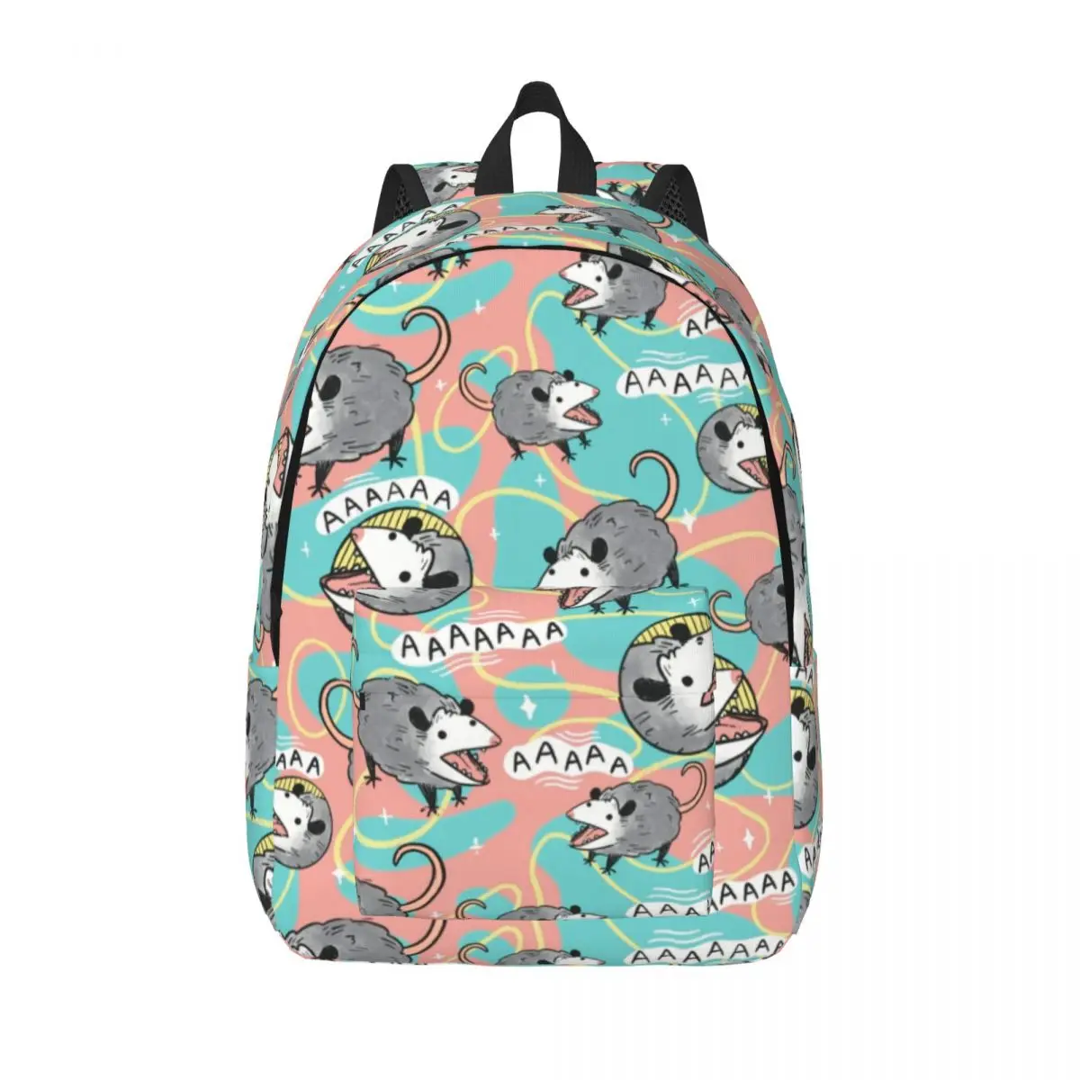 Opossum Screm Pattern Classical Backpack Outdoor High School Business Possum Animal Daypack for Men Women Laptop Canvas Bags