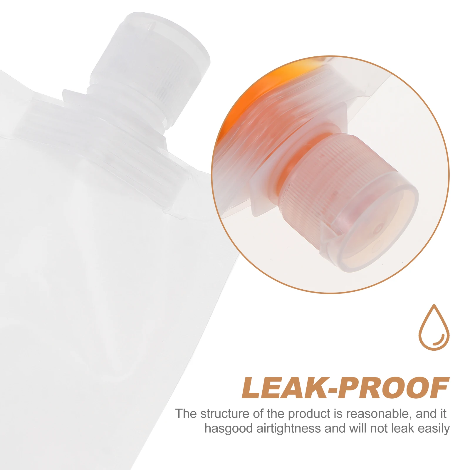 

12pcs Leakproof Lotion Pouch Travel Storage Bag Refillable Shampoo Container Portable Squeezable Bag White