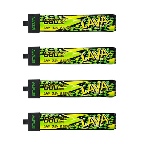 BETAFPV LAVA II 1S Lipo Battery with BT2.0 Connector for Air65, 280 320 480 580 680mAh FPV Drone Power Pack