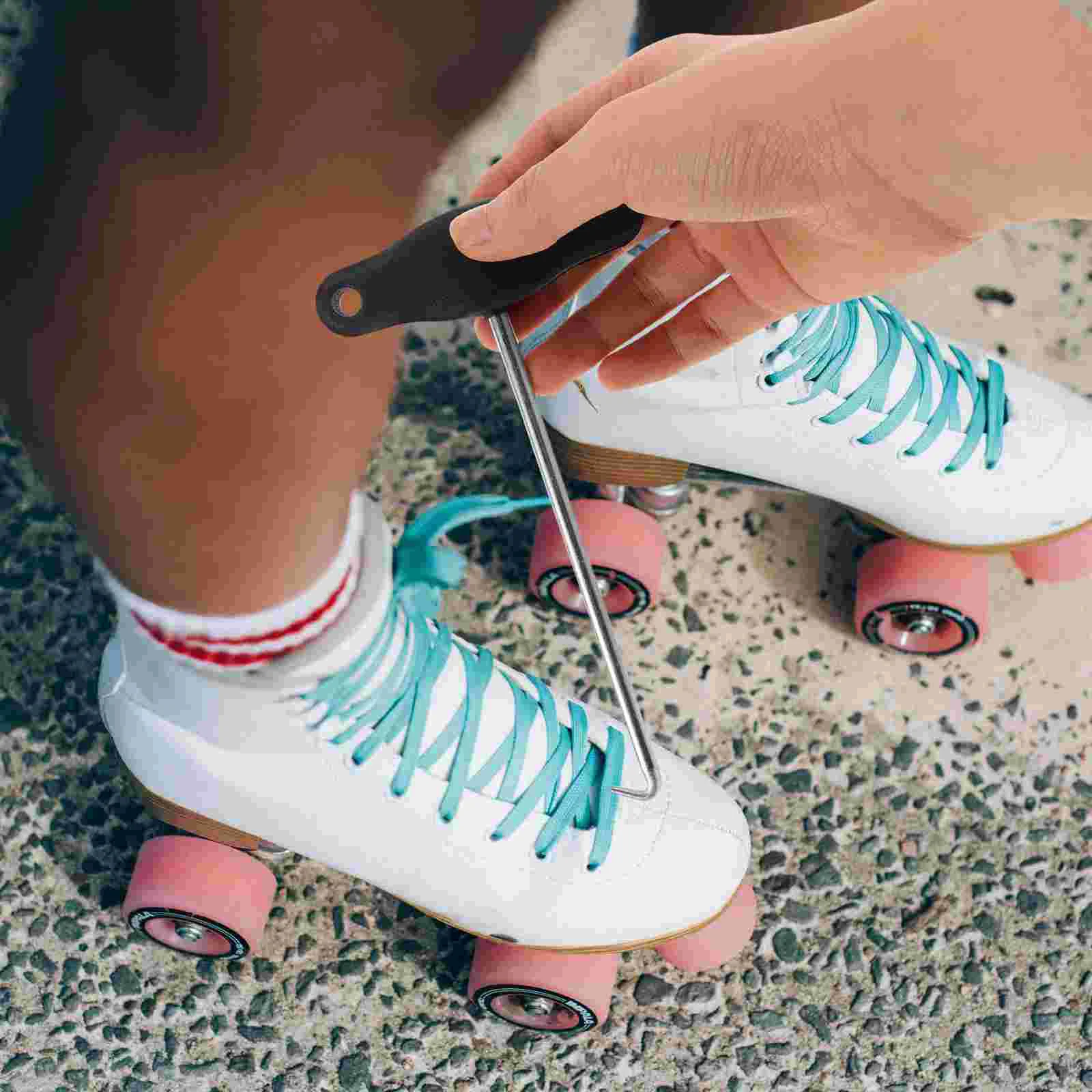 2 PCS Shoelace Tightener Stainless Steel Puller Car Accesories Hockey Tighteners Pullers Figure Skates up Skating Accessories