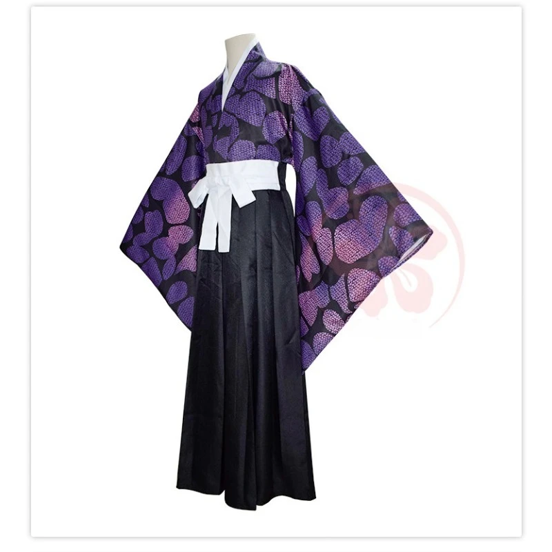 Japanisches Kokushibo Cosplay Kostüm Dämonentöter Kimono Anime Anzug Halloween Mottoparty Rollenspiel Outfit Erwachsener Mann