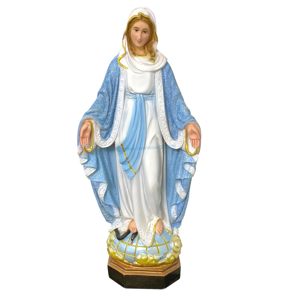 

Virgin Mary Statue Our Lady of Lourdes Holy Sculptures Figure Christ Catholic Tabletop Decoration Figurine 16 Inch