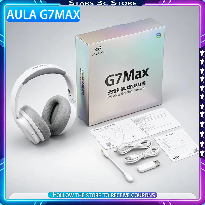 Aula G7 Max Over-ear Headphones 7.1 Virtual Surround Sound Field with High Definition Noise Cancelling Mic Gaming Headphones