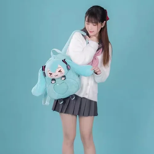 Imagen 1 del producto Nueva moda dulce y lindo creativo Anime imagen bordado moda gran capacidad almacenamiento suave mujer mochila niña juguete para regalo