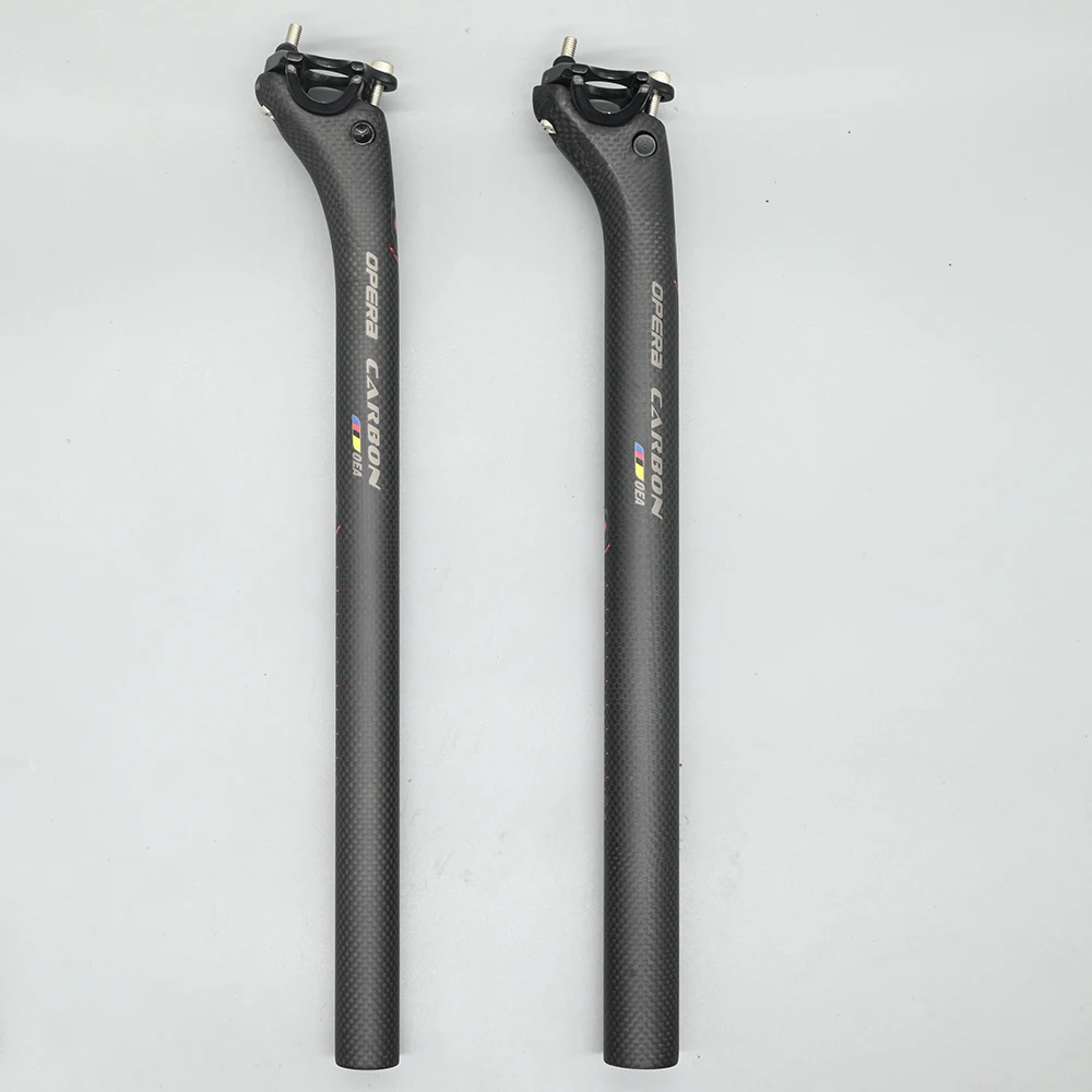 MTB용 매트 블랙 카본 시트포스트, 로드 바이크 시트 포스트, 자전거 부품, 27.2mm, 30.8mm, 31.6mm, 길이 400mm