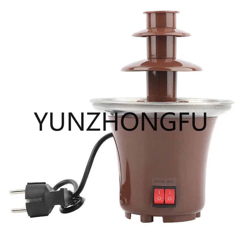 Three Layers Mini Chocolate Fountain Fondue Creative Chocolat Melt With Heating Machine DIY  Waterfall Pot ing fuente de