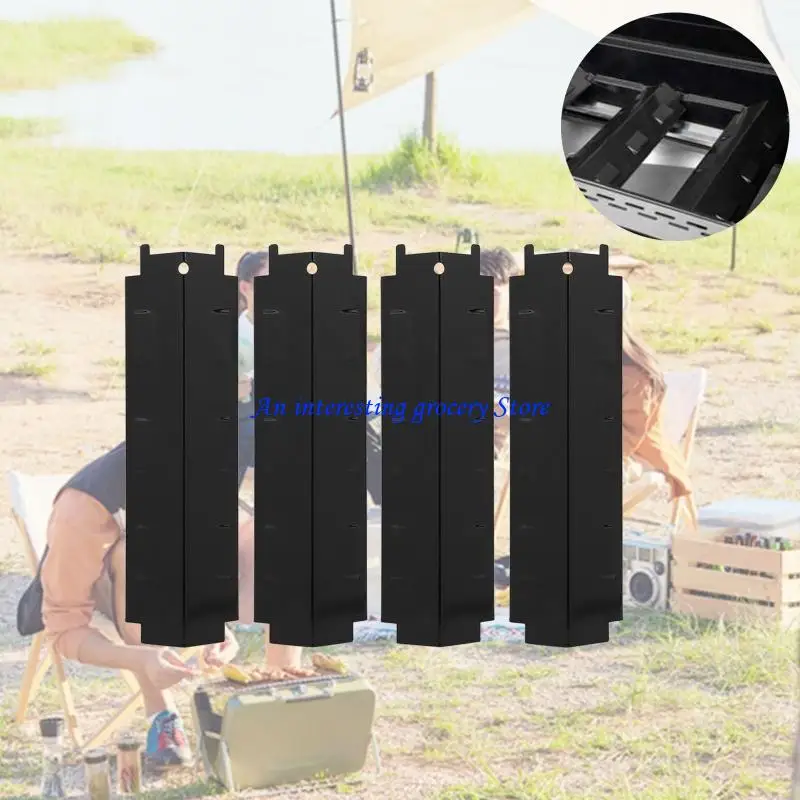 

652D 4 Pcs Heat Tents Stainless Steel Heat Plate Grill Replacement Parts