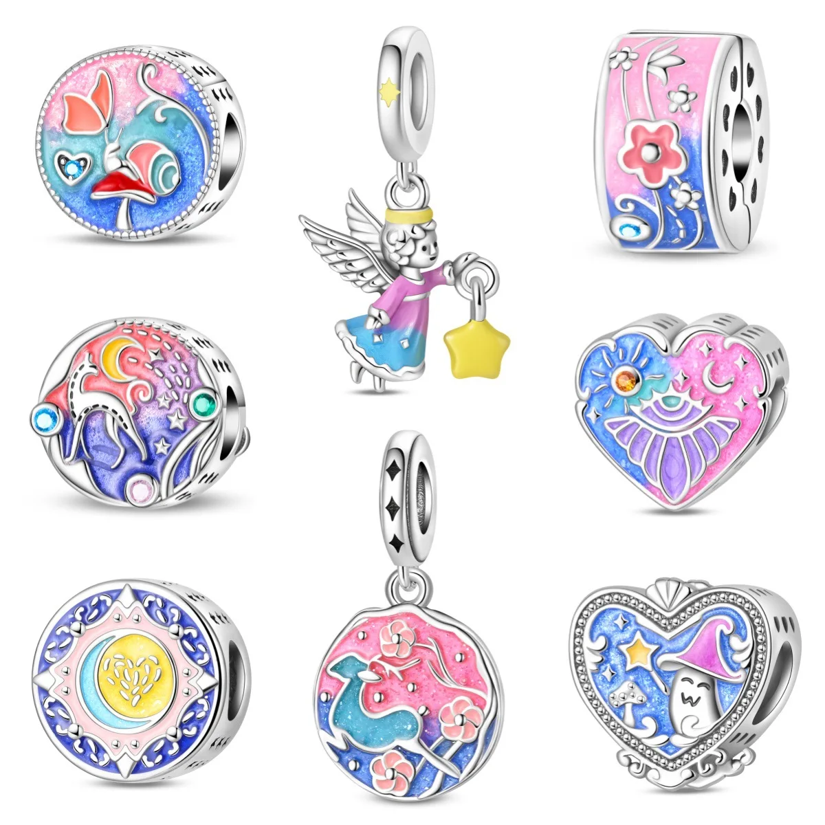 

Высококачественные женские серебряные светящиеся подвески с секретным садом, подвески, бусины, ювелирные изделия «сделай сам», аксессуары для браслета