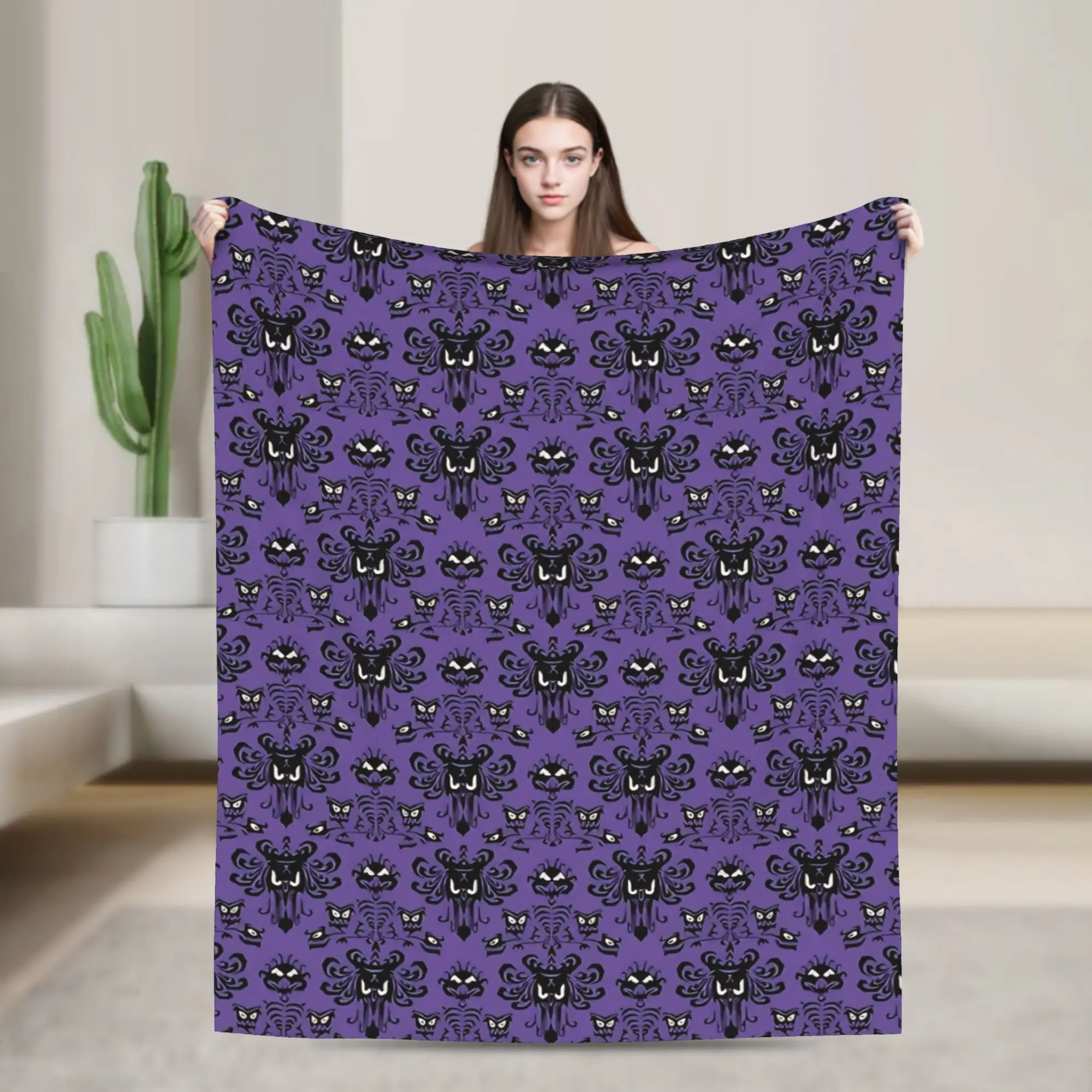 Haunted Mansion Horror Movie Blanket Quality Soft Cozy  Throw Blanket Winter Plane Travel Home Decor Funny Bedspread