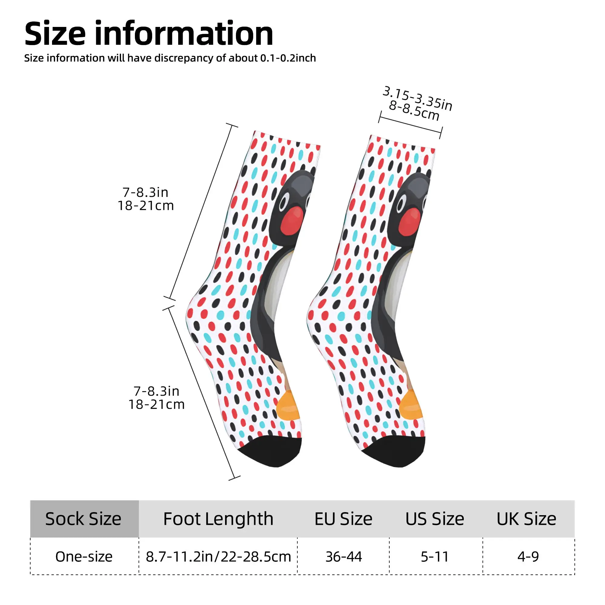Pingus 양말 우아한 스타킹 남여 공용 남성 품질 야외 양말 가을 디자인 미끄럼 방지 양말
