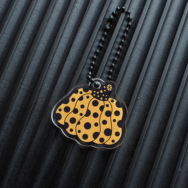 Yayoi Kusama New Keychain Key Chain Cute Decorative Ring Gift Pendant Pumpkin Art Mobile Phone Lanyard Pendant Accessories