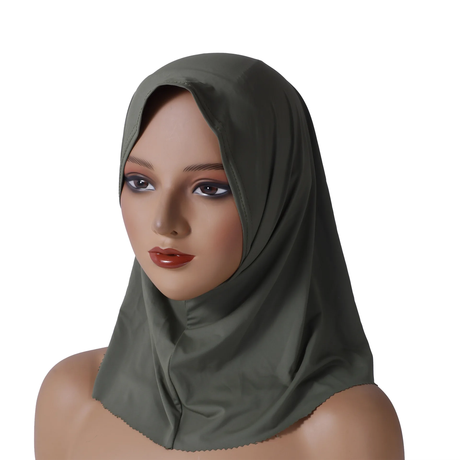 Bufanda interior de Color liso, turbante, bufanda instantánea, Hijab musulmán, envoltura para la cabeza para mujer, chales Amira Islam de una pieza, envoltura para la cabeza, pañuelos para tirar