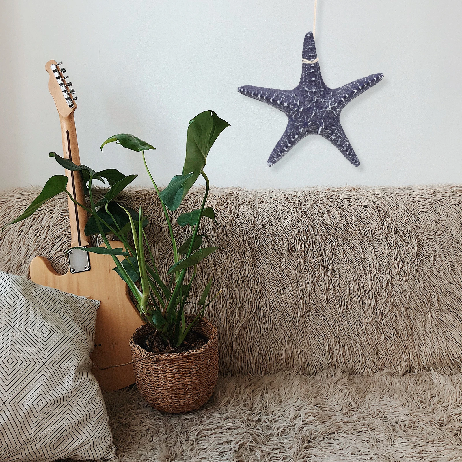 

3D Sea Star Decorative Ornament Craft Home Decoration Hanging Wall Art Nautical Style Sea Stars For Indoor Garden Wedding Party