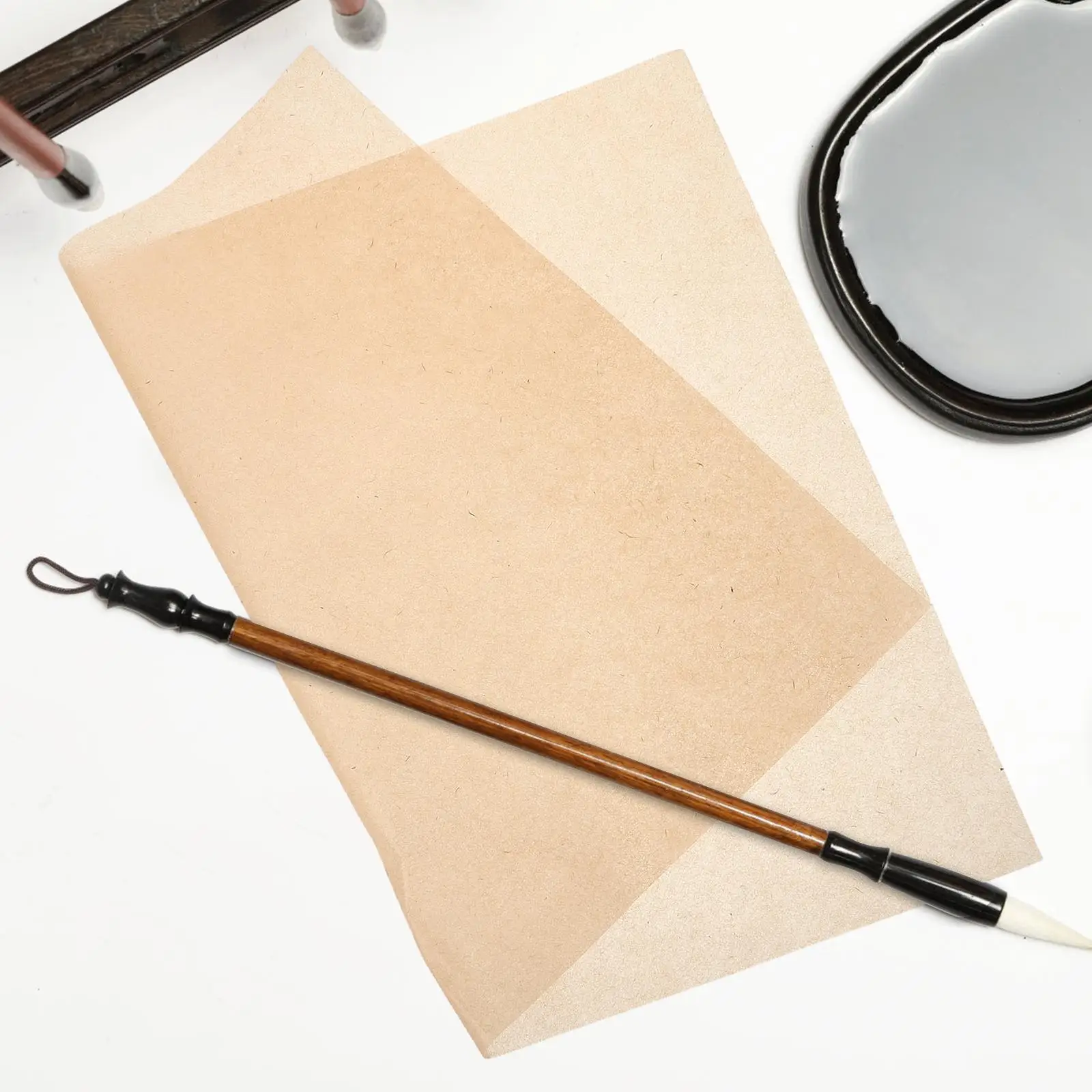 50 Pcs Ancient Paper Vietnamese Rice Copy Scriptures Caligraphy Japanese Chinese Calligraphy