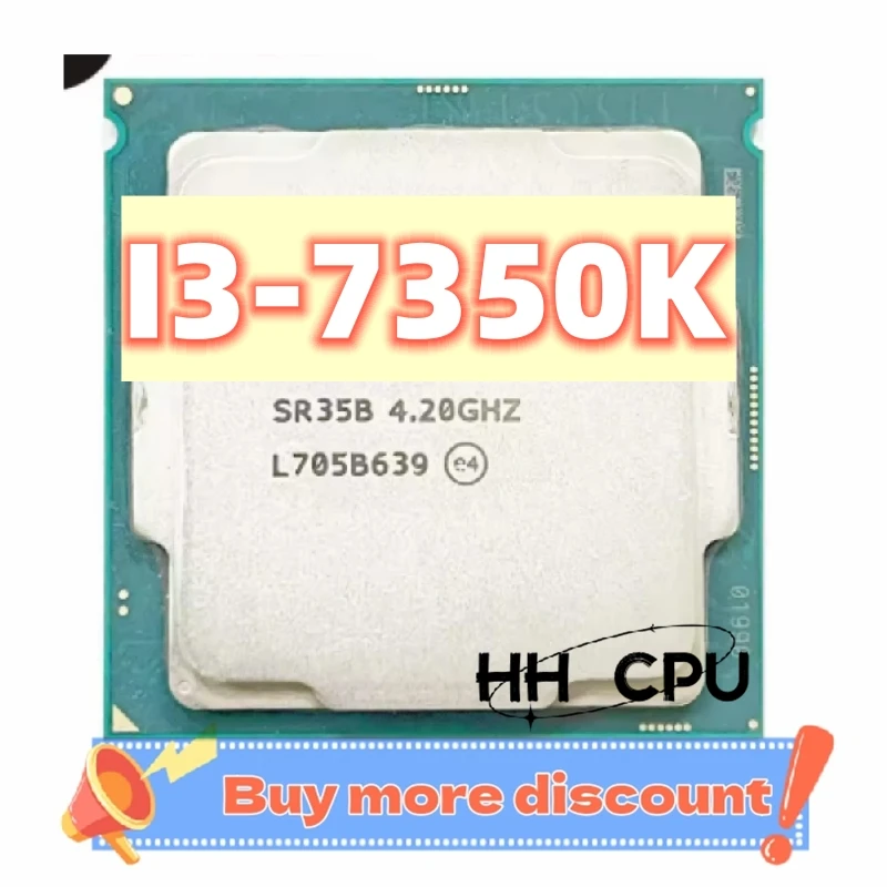 Core I3-7350K i3 7350K 4.2 GHz Dual-Core Quad-Thread CPU Processor 4M 60W LGA 1151