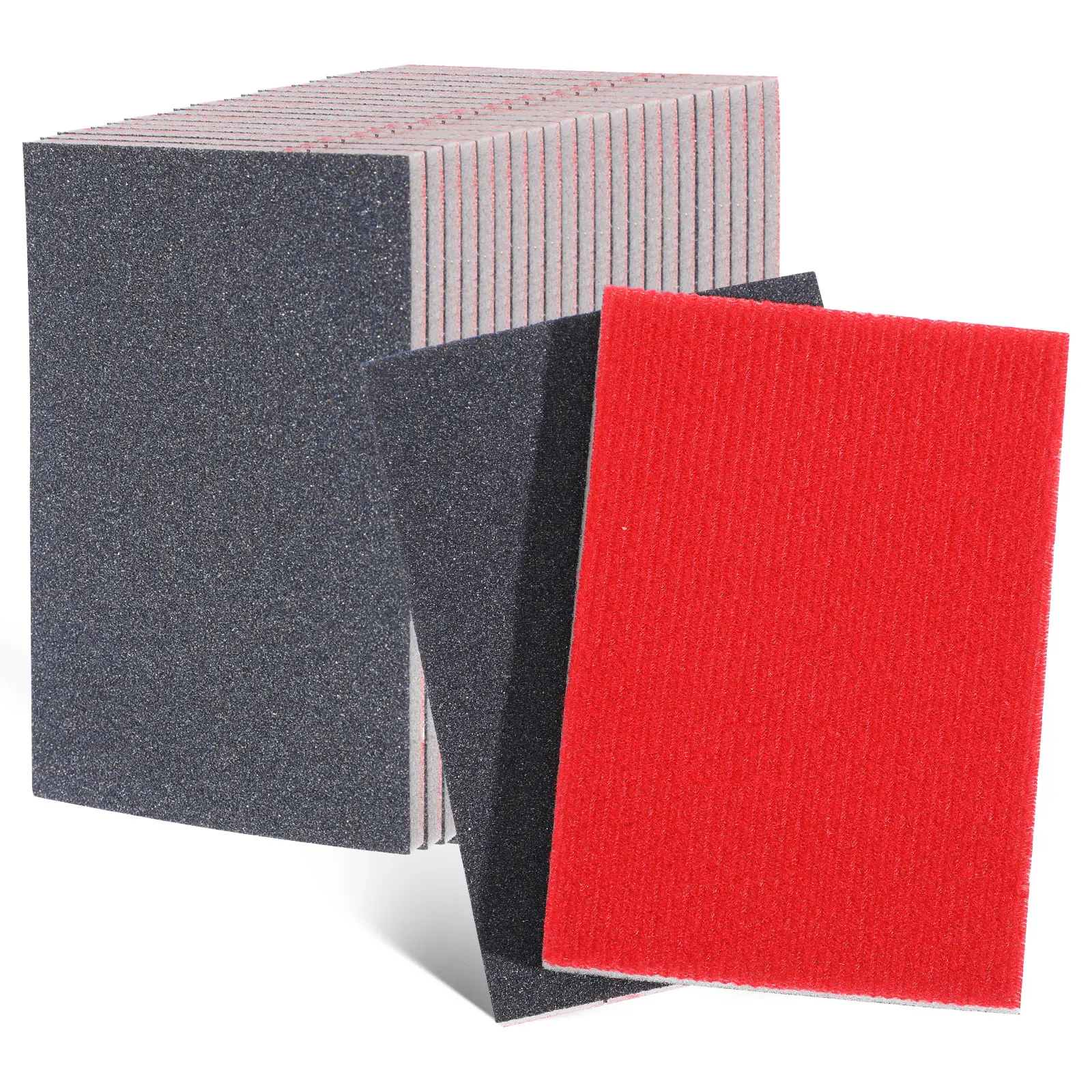 

24 Pcs Velvet Sandpaper Sponges Wet Liquid Polishing Pad Dry Aluminum Oxide Discs Sanding Kit Assortment