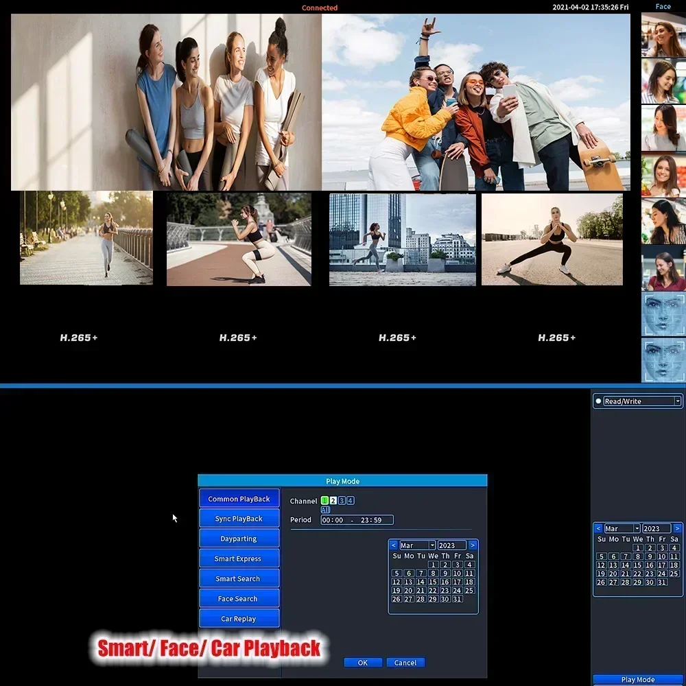 6 in 1 CCTV Mini DVR TVI CVI AHD CVBS IP Camera Digital Video Recorder 4CH 8CH AHD DVR NVR CCTV System Support 5MP/2MP