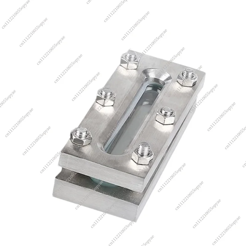 304 Stainless Steel Rectangular Sight Glass Clamp Type Observation Window Flat Liquid Level Gauge Frame
