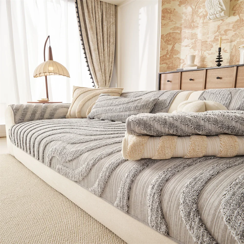 Sofa Cushion New Style Imitation Cotton and Linen All-season Anti-slip Cross-border Sofa Cover Full-cover Sofa Scarf
