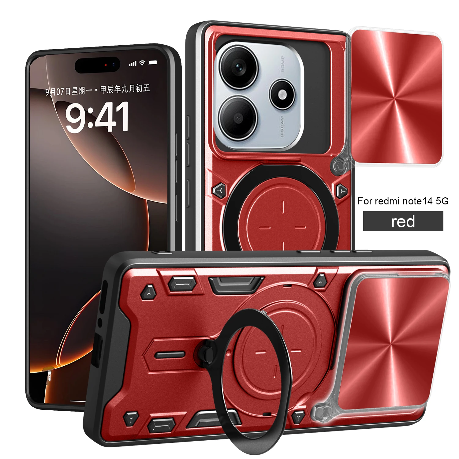 

10pcs Camera Lens protection Cover Phone Case for Redmi K80 K70 14C 13 13C A3 A3X Note 14 13 Pro Plus 4G 5G Magnetic Mount